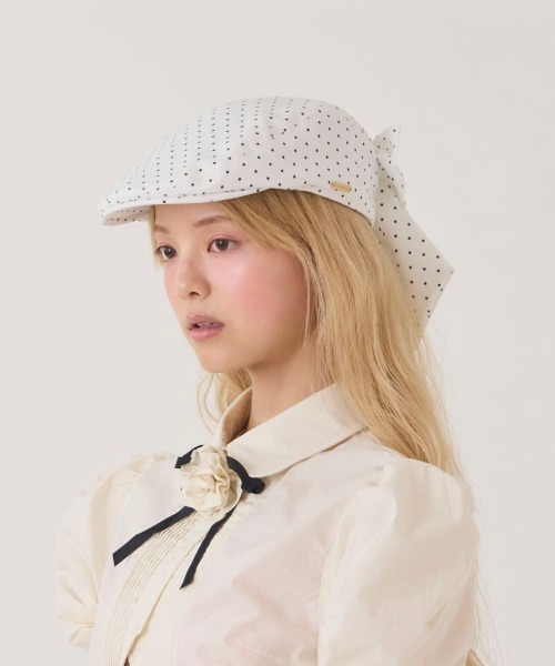 kaorinomori（カオリノモリ）の「kaorinomori  リーナハンチング / カオリノモリ（ハンチング/ベレー帽・レディース・ホワイト/ライトブルー/グレー・M/57.5cm）」の2枚目の写真