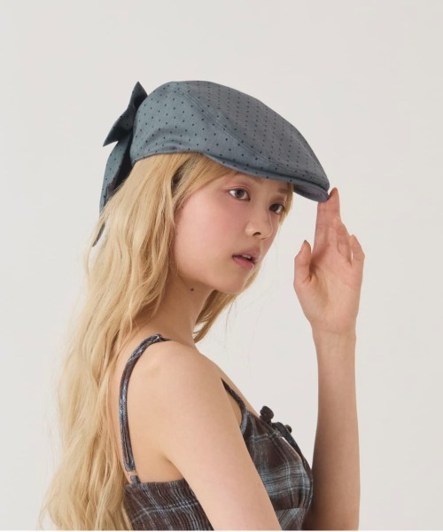 kaorinomori（カオリノモリ）の「kaorinomori  リーナハンチング / カオリノモリ（ハンチング/ベレー帽・レディース・ホワイト/ライトブルー/グレー・M/57.5cm）」の18枚目の写真