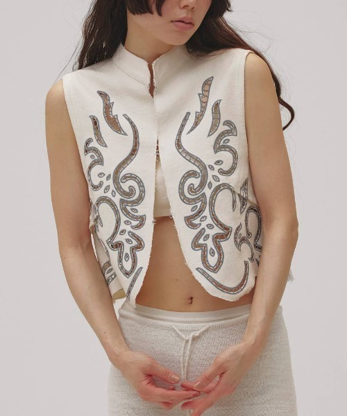 【TODAYFUL/トゥデイフル】Cut Lace Twill Vest/カットレースツイルベスト