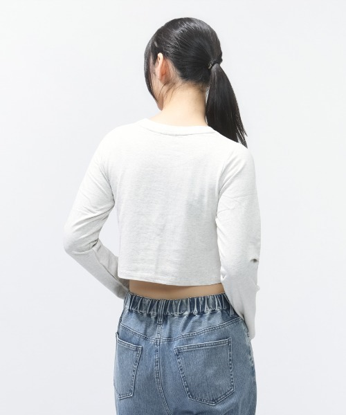 ROXY(ロキシー)の「ロキシー ROXY アウトドアカジュアル 長袖Tシャツ(Tシャツ/カットソー・レディース・ホワイト×グレー/グレー×ピンク/レッド・S/M/L)」の6枚目の写真
