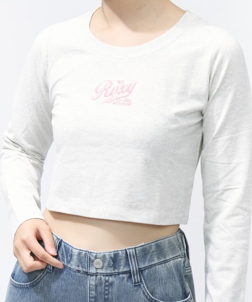 ROXY(ロキシー)の「ロキシー ROXY アウトドアカジュアル 長袖Tシャツ(Tシャツ/カットソー・レディース・ホワイト×グレー/グレー×ピンク/レッド・S/M/L)」の9枚目の写真