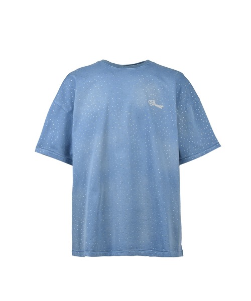 BREATH(ブレス)の「25FWM SCRIPT LOGO FADE RHINESTONE TEE / BLK(Tシャツ/カットソー・メンズ・ブラック/ライトブルー・MEDIUM/LARGE/X-LARGE/XX-LARGE/SMALL)」の2枚目の写真