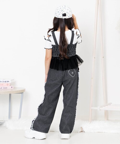 algy(アルジー)の「2WAYビスチェ&パンツセット(セットアップ・キッズ・グレー/サックスブルー/ブラック・160/150/140/130/120)」の5枚目の写真