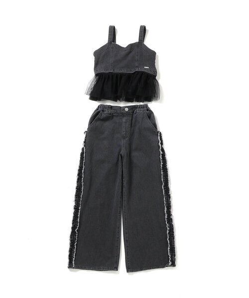 algy(アルジー)の「2WAYビスチェ&パンツセット(セットアップ・キッズ・グレー/サックスブルー/ブラック・160/150/140/130/120)」の12枚目の写真