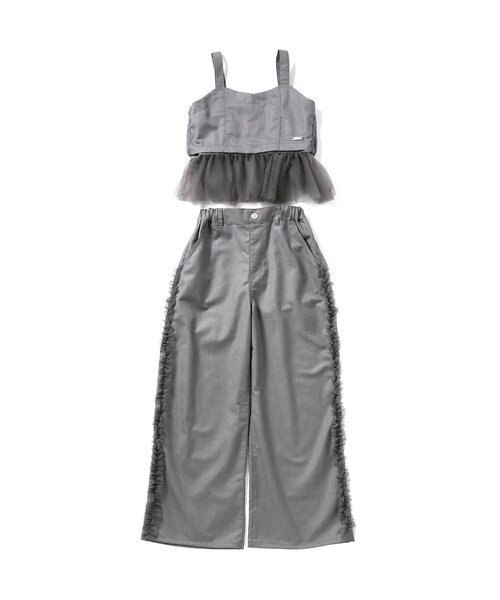 algy(アルジー)の「2WAYビスチェ&パンツセット(セットアップ・キッズ・グレー/サックスブルー/ブラック・160/150/140/130/120)」の20枚目の写真