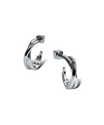Lyvi（ライビィ）の「Crossed Layer Hoop Pierce / 金属アレルギー対応（ピアス（両耳用））」