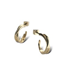 Lyvi（ライビィ）の「Crossed Layer Hoop Pierce / 金属アレルギー対応（ピアス（両耳用））」