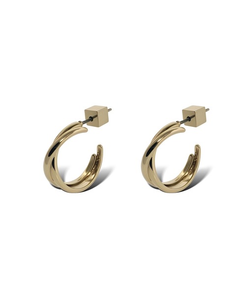 Lyvi(ライビィ)の「Crossed Layer Hoop Pierce / 金属アレルギー対応(ピアス(両耳用)・レディース・シルバー/ゴールド・FREE)」の9枚目の写真