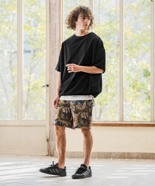 CAMBIO(カンビオ)の「mt10238- 裾絞りベロアルーズシルエットTシャツ(CMB-R0208)(Tシャツ/カットソー・メンズ・ブラック/ネイビー/ホワイト・S/M/L)」の15枚目の写真
