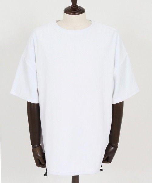 CAMBIO(カンビオ)の「mt10238- 裾絞りベロアルーズシルエットTシャツ(CMB-R0208)(Tシャツ/カットソー・メンズ・ブラック/ネイビー/ホワイト・S/M/L)」の22枚目の写真