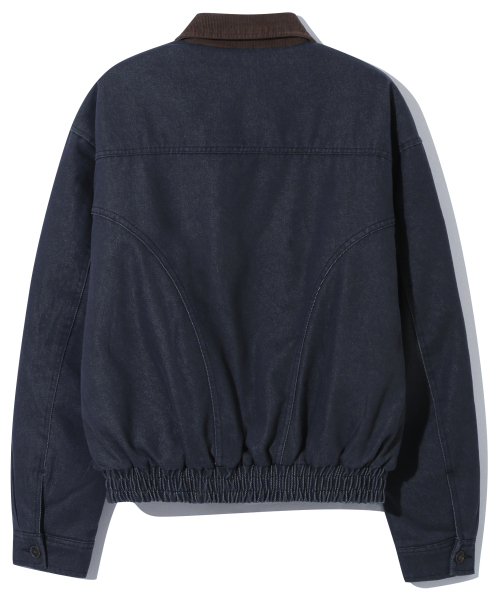 BASEMOMENT(ベースモーメント)の「ピグメントパディッドクロップワークジャケットネイビー(その他アウター・レディース・その他・LARGE/MEDIUM)」の2枚目の写真