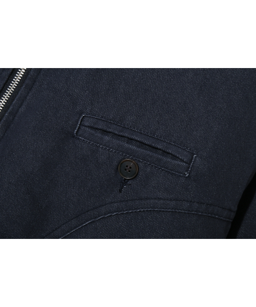 BASEMOMENT(ベースモーメント)の「ピグメントパディッドクロップワークジャケットネイビー(その他アウター・レディース・その他・LARGE/MEDIUM)」の4枚目の写真