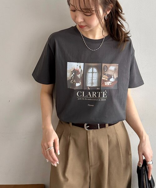 DISCOAT(ディスコート)の「3フォトプリントTシャツ(Tシャツ/カットソー・レディース・ライトベージュ/オフホワイト/チャコールグレー・FREE)」の15枚目の写真