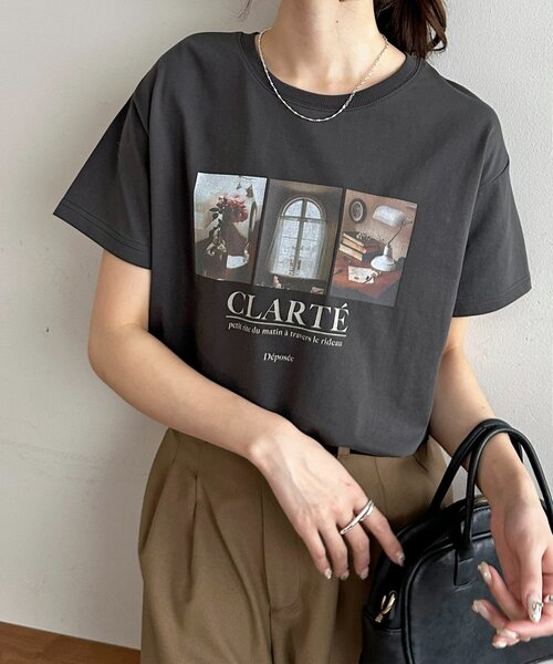 DISCOAT(ディスコート)の「3フォトプリントTシャツ(Tシャツ/カットソー・レディース・ライトベージュ/オフホワイト/チャコールグレー・FREE)」の16枚目の写真