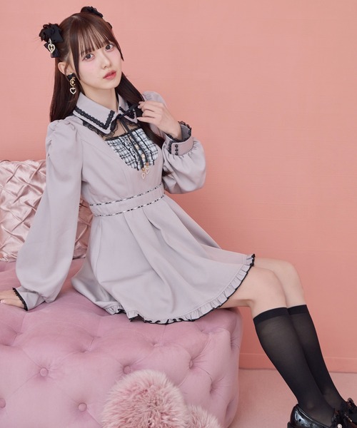ROJITA(ロジータ)の「メイドライクセットアップ(セットアップ・レディース・ピンク/ブラック/チェック・FREE)」の7枚目の写真