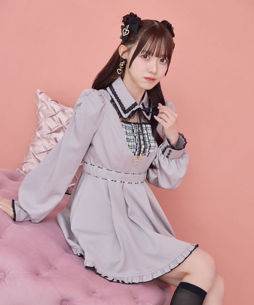 ROJITA(ロジータ)の「メイドライクセットアップ(セットアップ・レディース・ピンク/ブラック/チェック・FREE)」の8枚目の写真