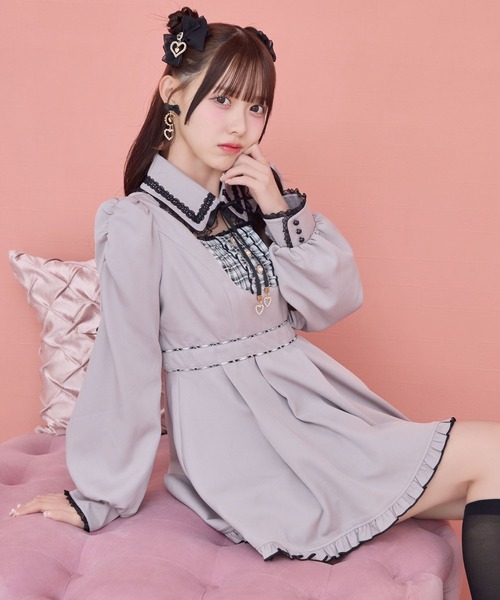 ROJITA(ロジータ)の「メイドライクセットアップ(セットアップ・レディース・ピンク/ブラック/チェック・FREE)」の9枚目の写真