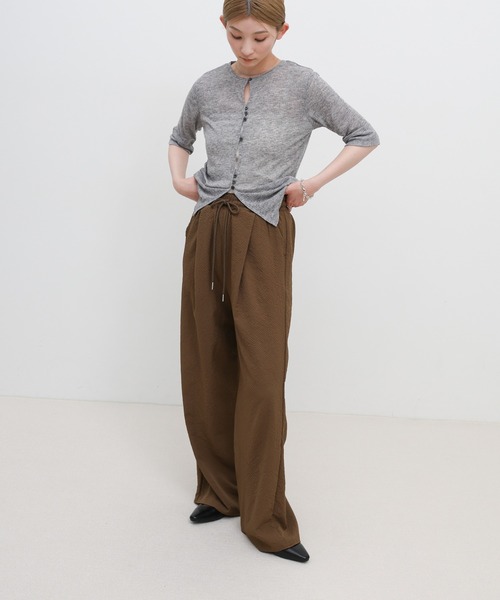 select MOCA（セレクトモカ）の「シアサッカーリラックスパンツ（その他パンツ・レディース・ブラウン/ブラック/アイボリー・FREE）」の15枚目の写真