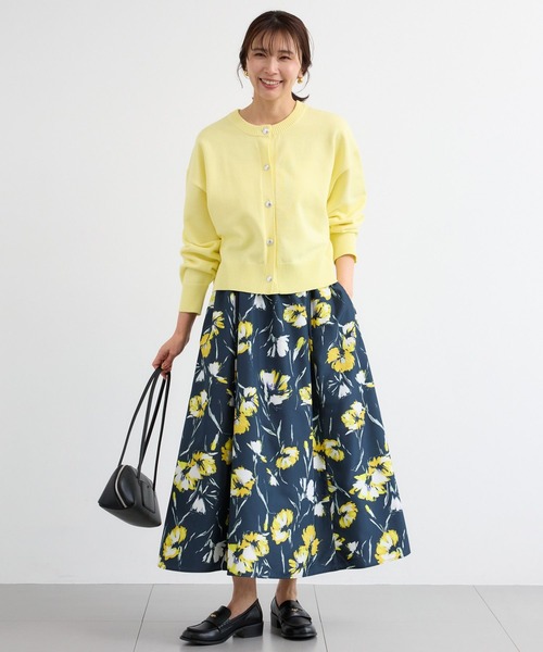 BARNYARDSTORM（バンヤードストーム）の「BARNYARDSTORM / ボタニカルプリントスカート（スカート・レディース・ネイビー/オフホワイト・0/1）」の5枚目の写真