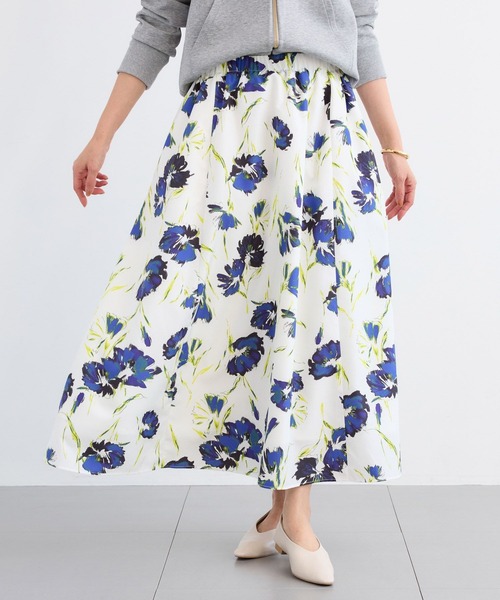 BARNYARDSTORM（バンヤードストーム）の「BARNYARDSTORM / ボタニカルプリントスカート（スカート・レディース・ネイビー/オフホワイト・0/1）」の7枚目の写真