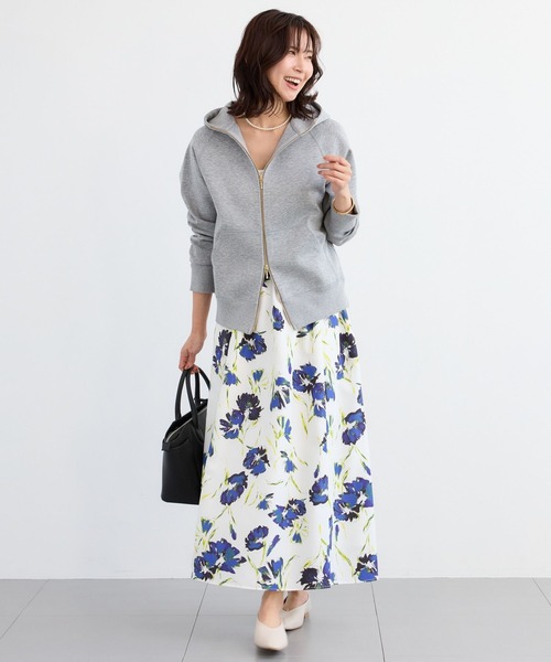 BARNYARDSTORM（バンヤードストーム）の「BARNYARDSTORM / ボタニカルプリントスカート（スカート・レディース・ネイビー/オフホワイト・0/1）」の8枚目の写真