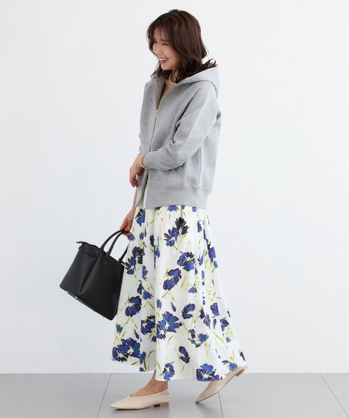 BARNYARDSTORM（バンヤードストーム）の「BARNYARDSTORM / ボタニカルプリントスカート（スカート・レディース・ネイビー/オフホワイト・0/1）」の9枚目の写真