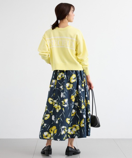 BARNYARDSTORM（バンヤードストーム）の「BARNYARDSTORM / ボタニカルプリントスカート（スカート・レディース・ネイビー/オフホワイト・0/1）」の18枚目の写真