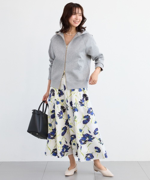 BARNYARDSTORM（バンヤードストーム）の「BARNYARDSTORM / ボタニカルプリントスカート（スカート・レディース・ネイビー/オフホワイト・0/1）」の10枚目の写真