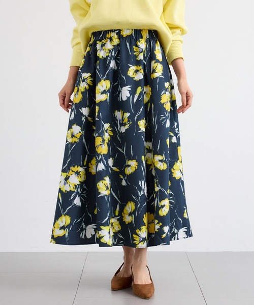 BARNYARDSTORM（バンヤードストーム）の「BARNYARDSTORM / ボタニカルプリントスカート（スカート・レディース・ネイビー/オフホワイト・0/1）」の11枚目の写真
