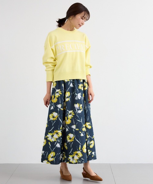 BARNYARDSTORM（バンヤードストーム）の「BARNYARDSTORM / ボタニカルプリントスカート（スカート・レディース・ネイビー/オフホワイト・0/1）」の13枚目の写真