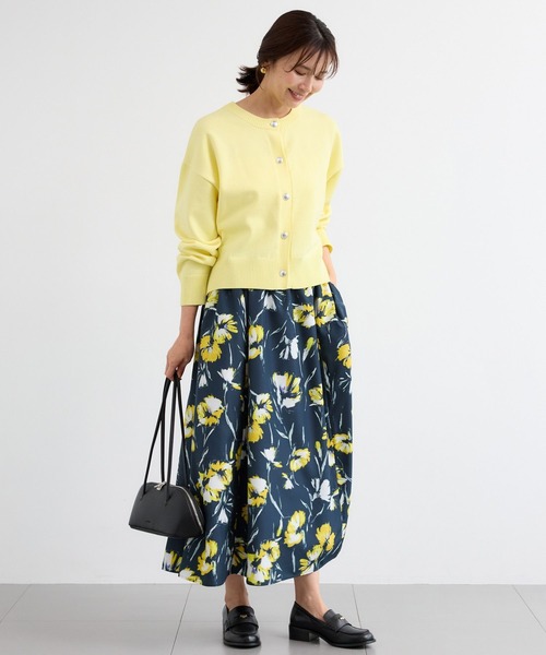 BARNYARDSTORM（バンヤードストーム）の「BARNYARDSTORM / ボタニカルプリントスカート（スカート・レディース・ネイビー/オフホワイト・0/1）」の16枚目の写真