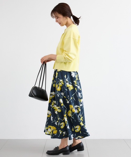 BARNYARDSTORM（バンヤードストーム）の「BARNYARDSTORM / ボタニカルプリントスカート（スカート・レディース・ネイビー/オフホワイト・0/1）」の17枚目の写真