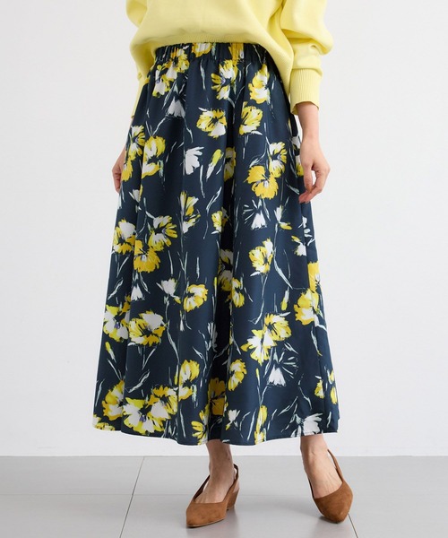 BARNYARDSTORM（バンヤードストーム）の「BARNYARDSTORM / ボタニカルプリントスカート（スカート・レディース・ネイビー/オフホワイト・0/1）」の19枚目の写真