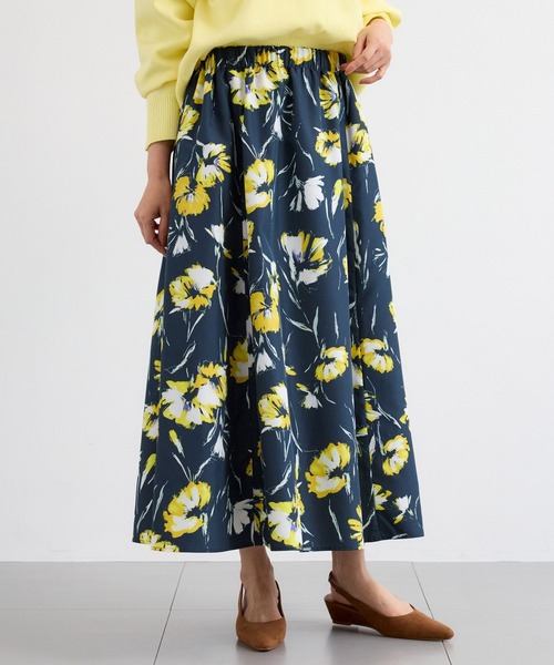 BARNYARDSTORM（バンヤードストーム）の「BARNYARDSTORM / ボタニカルプリントスカート（スカート・レディース・ネイビー/オフホワイト・0/1）」の20枚目の写真