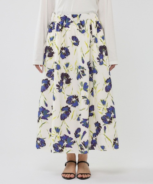 BARNYARDSTORM（バンヤードストーム）の「BARNYARDSTORM / ボタニカルプリントスカート（スカート・レディース・ネイビー/オフホワイト・0/1）」の21枚目の写真