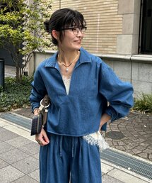 DouDou | 【インフルエンサーOKOCHI企画】スキッパーデニムシャツ(シャツ/ブラウス)