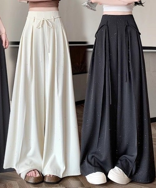 Ritzy（リッツィー）の「ラメ入りドレープシフォンスカートパンツ（その他パンツ・レディース・ブラック/ホワイト・M/L）」の6枚目の写真