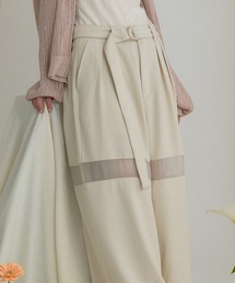 mideal（マイディール）の「sheer part wide pants / シアーパートワイドパンツ（その他パンツ）」