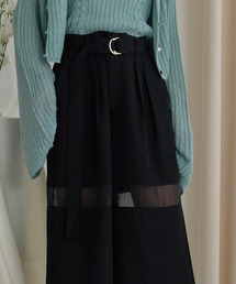 mideal（マイディール）の「sheer part wide pants / シアーパートワイドパンツ（その他パンツ）」