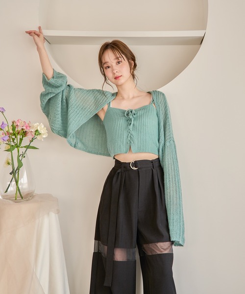 mideal(マイディール)の「sheer part wide pants / シアーパートワイドパンツ(その他パンツ・レディース・ブラウン/アイボリー/ブラック・MEDIUM/SMALL)」の21枚目の写真