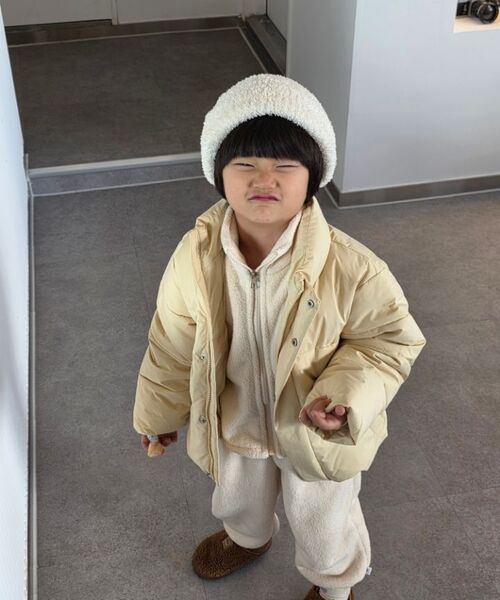 MUSINSA STANDARD KIDS（ムシンサスタンダードキッズ）の「デイリープファーショートダウンジャケット [バター]（ブルゾン・レディース・その他・120/130/140/150/160/110/100）」の13枚目の写真