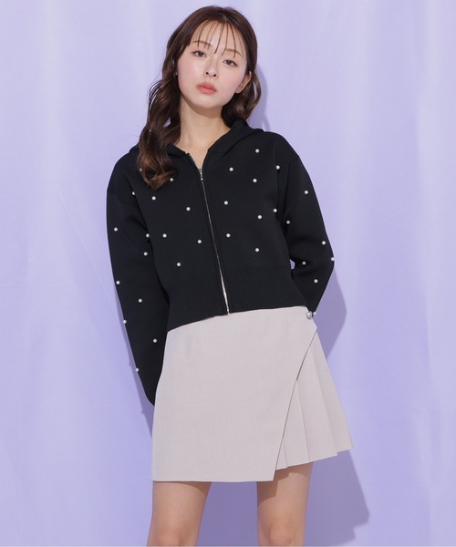 JILL by JILL STUART(ジルバイジルスチュアート)の「ボタン付きサイトプリーツスカパン(その他パンツ・レディース・ブラウン/ベージュ/グレー・SMALL/MEDIUM)」の3枚目の写真