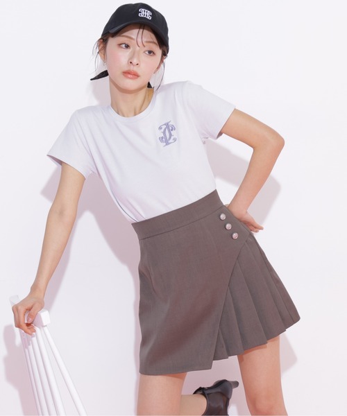 JILL by JILL STUART(ジルバイジルスチュアート)の「ボタン付きサイトプリーツスカパン(その他パンツ・レディース・ブラウン/ベージュ/グレー・SMALL/MEDIUM)」の1枚目の写真