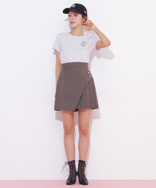 JILL by JILL STUART(ジルバイジルスチュアート)の「ボタン付きサイトプリーツスカパン(その他パンツ・レディース・ブラウン/ベージュ/グレー・SMALL/MEDIUM)」の8枚目の写真