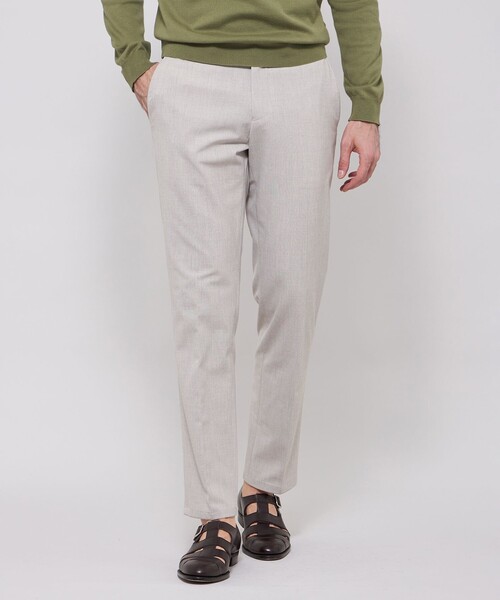 MACKINTOSH LONDON(マッキントッシュ ロンドン)の「【WEB・一部店舗限定】ポプリンストレッチパンツ(その他パンツ・メンズ・ベージュ系その他/ダークネイビー・90/82/86/78)」の2枚目の写真