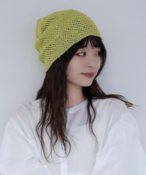 Ruben（ルーベン）の「GLITTER BEANIE／グリッタービーニー（ニットキャップ/ビーニー・レディース・ライトグレー/グリーン/ベージュ/オレンジ/ブラック・FREE）」の4枚目の写真