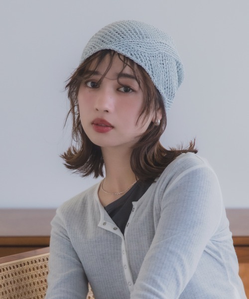 Ruben（ルーベン）の「GLITTER BEANIE／グリッタービーニー（ニットキャップ/ビーニー・レディース・ライトグレー/グリーン/ベージュ/オレンジ/ブラック・FREE）」の18枚目の写真