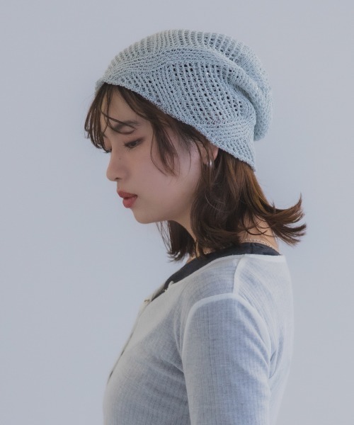 Ruben（ルーベン）の「GLITTER BEANIE／グリッタービーニー（ニットキャップ/ビーニー・レディース・ライトグレー/グリーン/ベージュ/オレンジ/ブラック・FREE）」の21枚目の写真