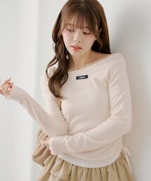 ワンショルレイヤードTシャツ