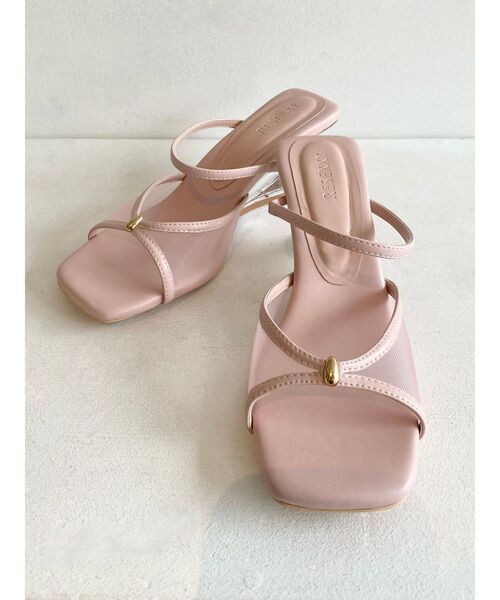 RESEXXY（リゼクシー）の「ゴールドポイントメッシュサンダル（サンダル・レディース・ピンク/ブラック/アイボリー・LARGE/MEDIUM/SMALL）」の3枚目の写真